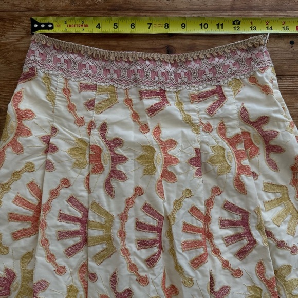Cynthia Steffe Embroidered Abstract‎ Full A-line Skirt Multicolor Women’s 2 EUC - Picture 4 of 10